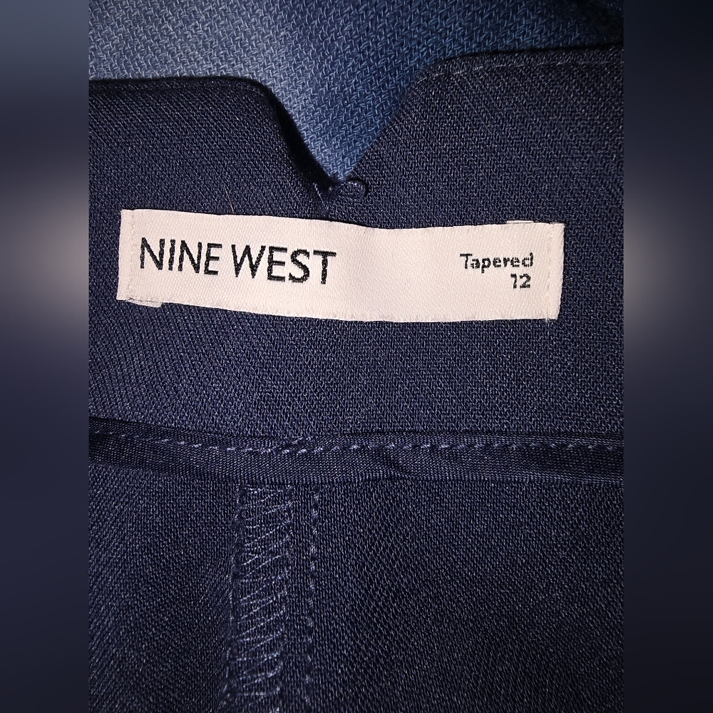 Nine West, Slate Blue, High Rise Tapered Crop, Size 12